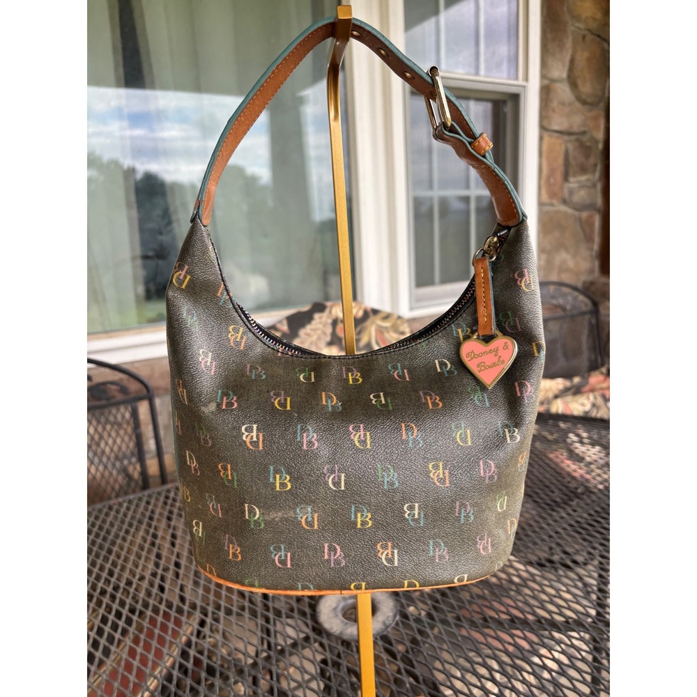 Vintage Y2K Dooney & Bourke Rainbow Monogram Hobo Bag